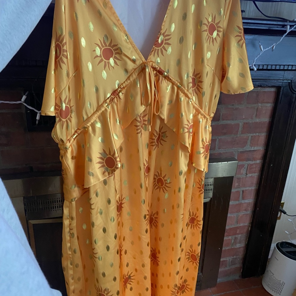 Never fully dressed yellow starburst dress size 14
